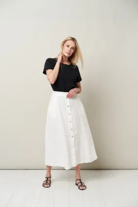 Linen skirt with buttons Kiki