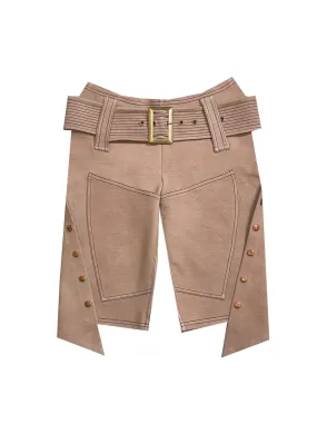 M14 FLARED BIKER SHORT CREAM