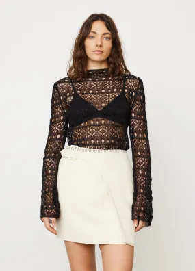 Macramé Knit Top