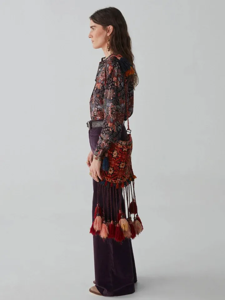 MAISON HOTEL  The Viva Pant in Deep Purple