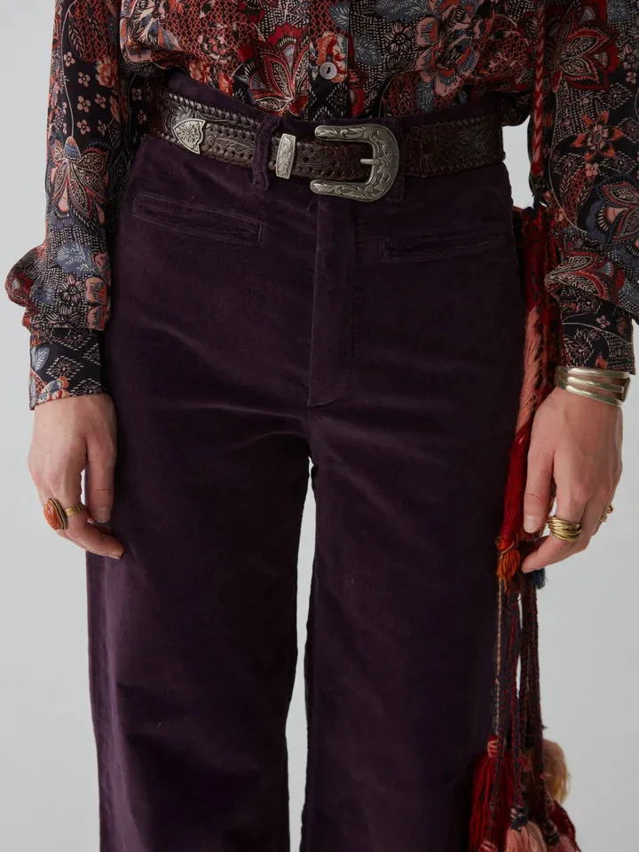 MAISON HOTEL  The Viva Pant in Deep Purple