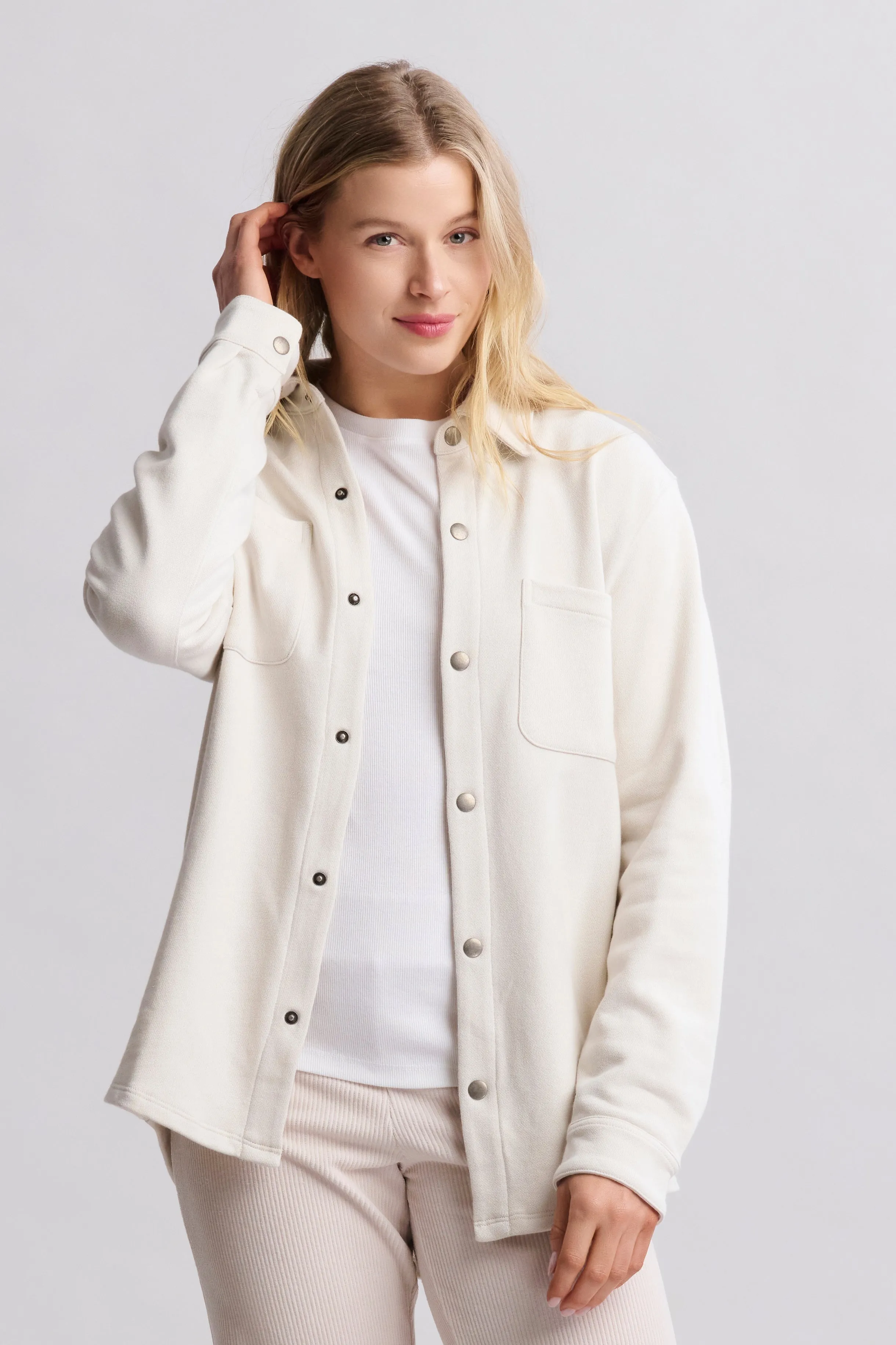 Malibu Collection® Unisex French Terry Shacket