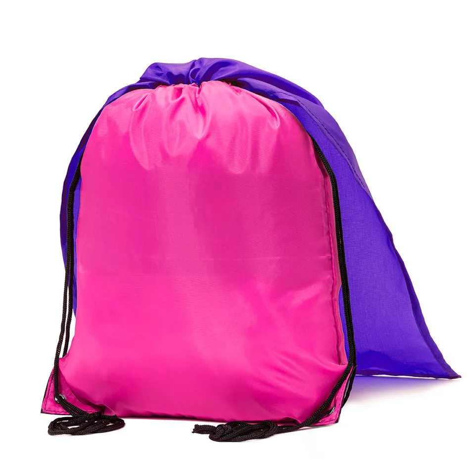 Mato & Hash Polyester Drawstring Cape Bag - Full Color Logo