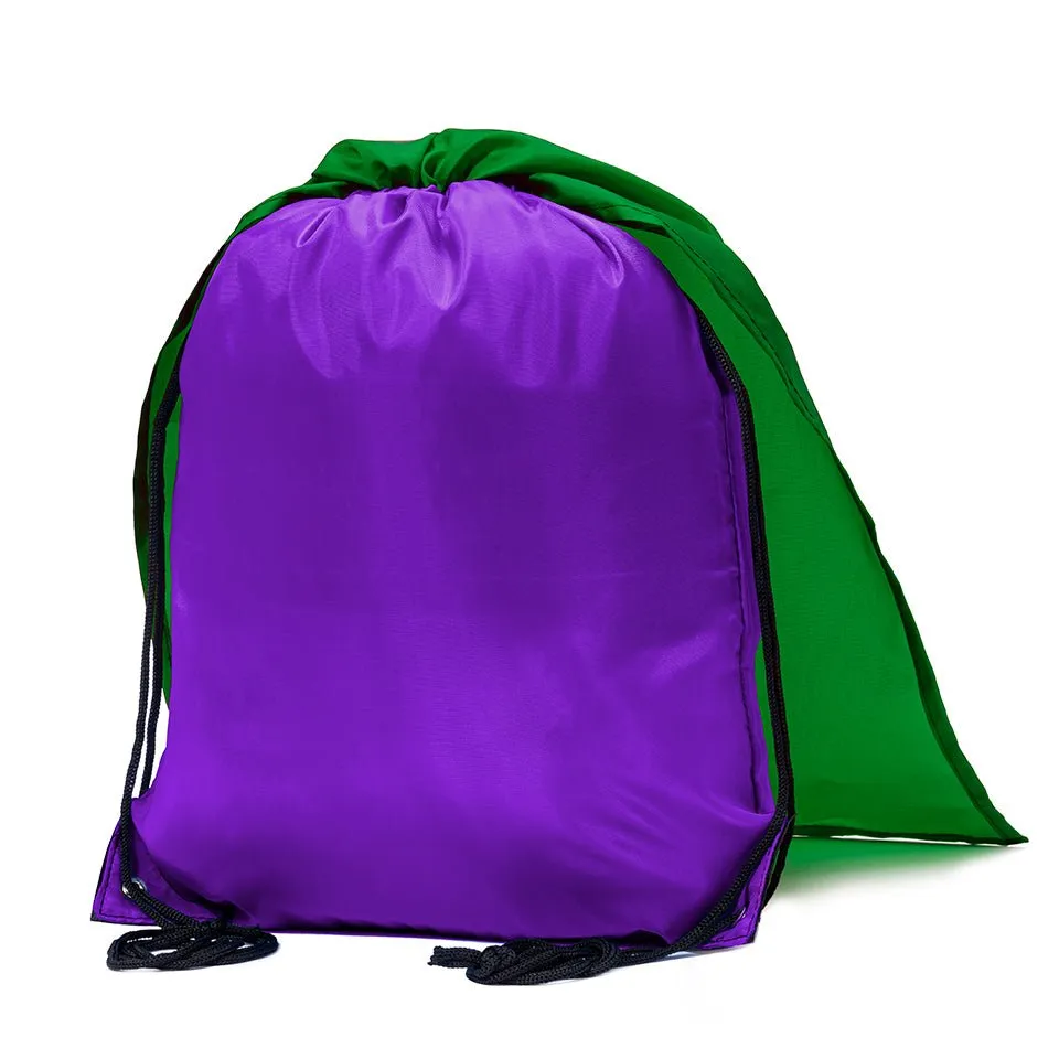 Mato & Hash Polyester Drawstring Cape Bag - Full Color Logo