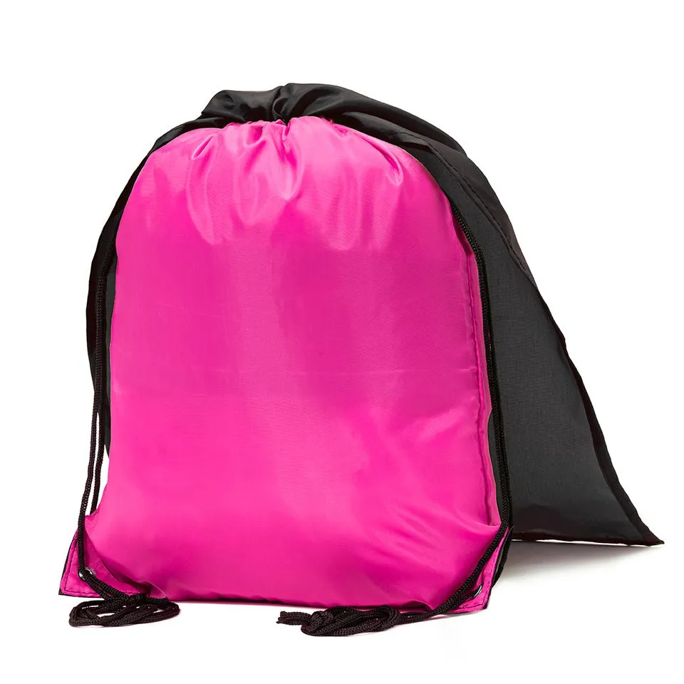 Mato & Hash Polyester Drawstring Cape Bag - Full Color Logo