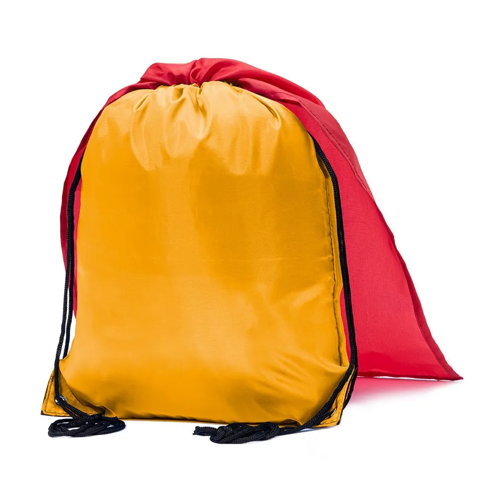 Mato & Hash Polyester Drawstring Cape Bag - Full Color Logo