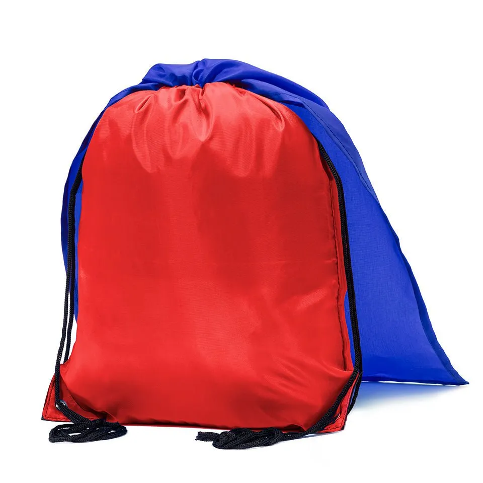 Mato & Hash Polyester Drawstring Cape Bag - Full Color Logo