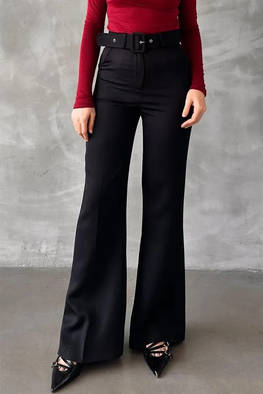 MDX Black Spanish Flare Women's Fabric Pants MG2303 - Royal Leamington Spa