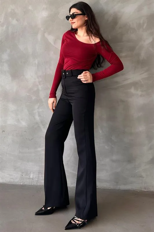 MDX Black Spanish Flare Women's Fabric Pants MG2303 - Royal Leamington Spa