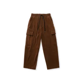 Mens Corduroy Pants Winter Men's Trousers Japanese-Style Retro Loose Straight Cargo Pants