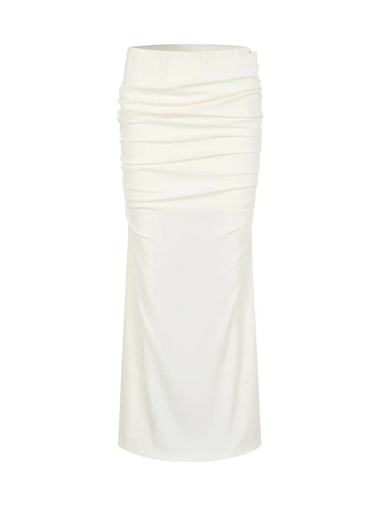 Mermaid Lace Drape Elegant Back-Slit Tight Long-Skirt