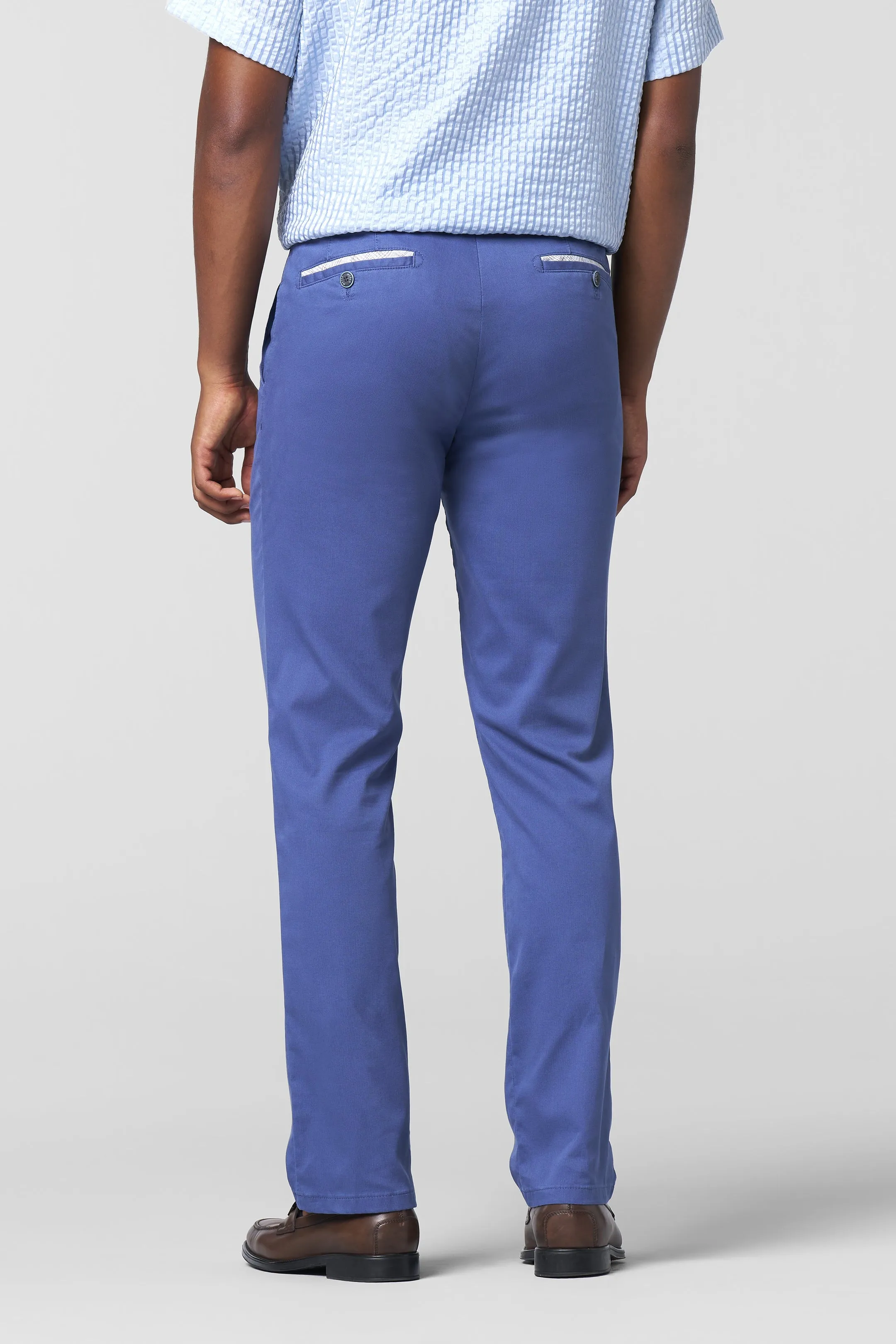 MEYER Roma Trousers - 5070 Fine Cotton Chinos - Blue