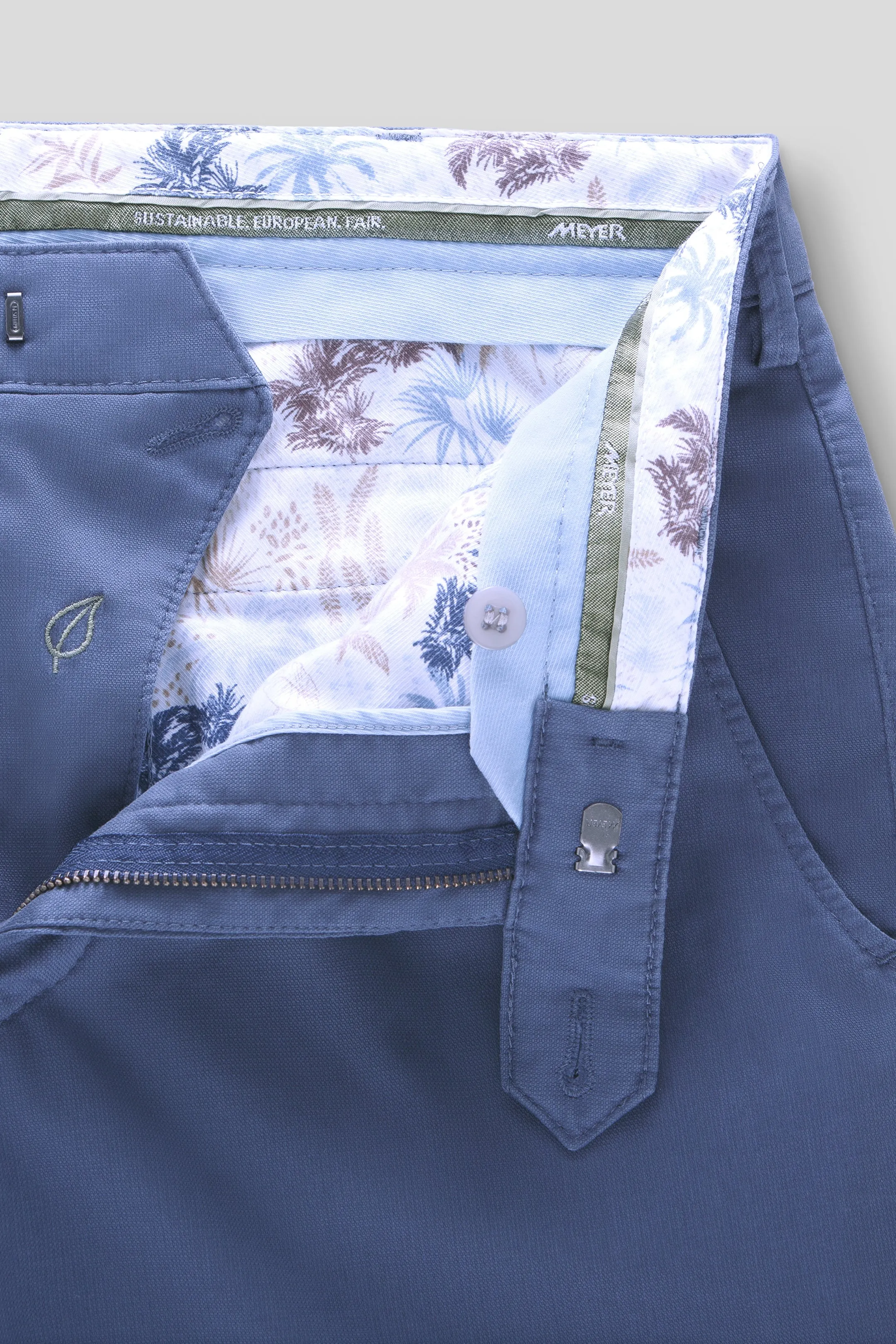 MEYER Roma Trousers - 5070 Fine Cotton Chinos - Blue