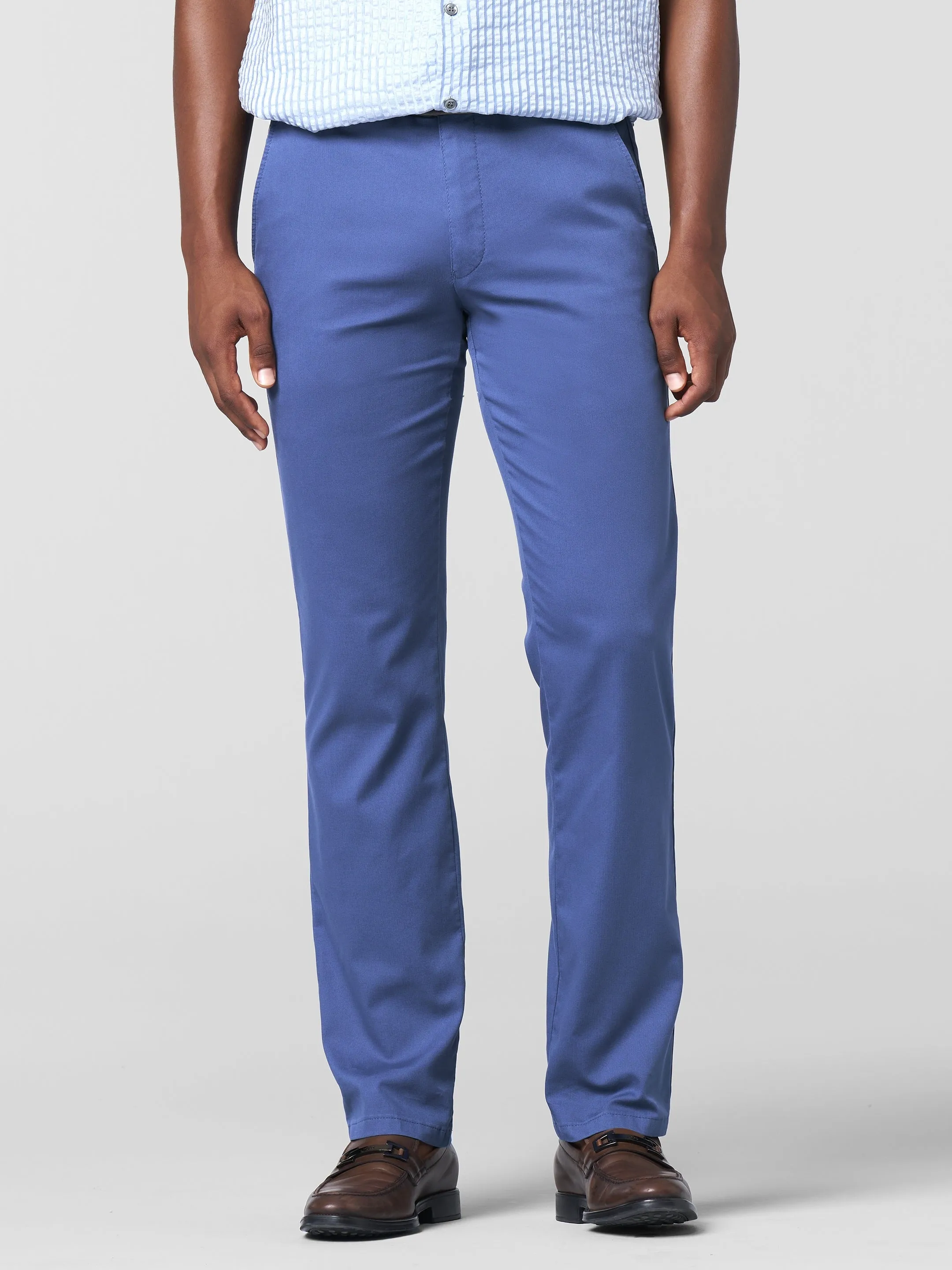 MEYER Roma Trousers - 5070 Fine Cotton Chinos - Blue