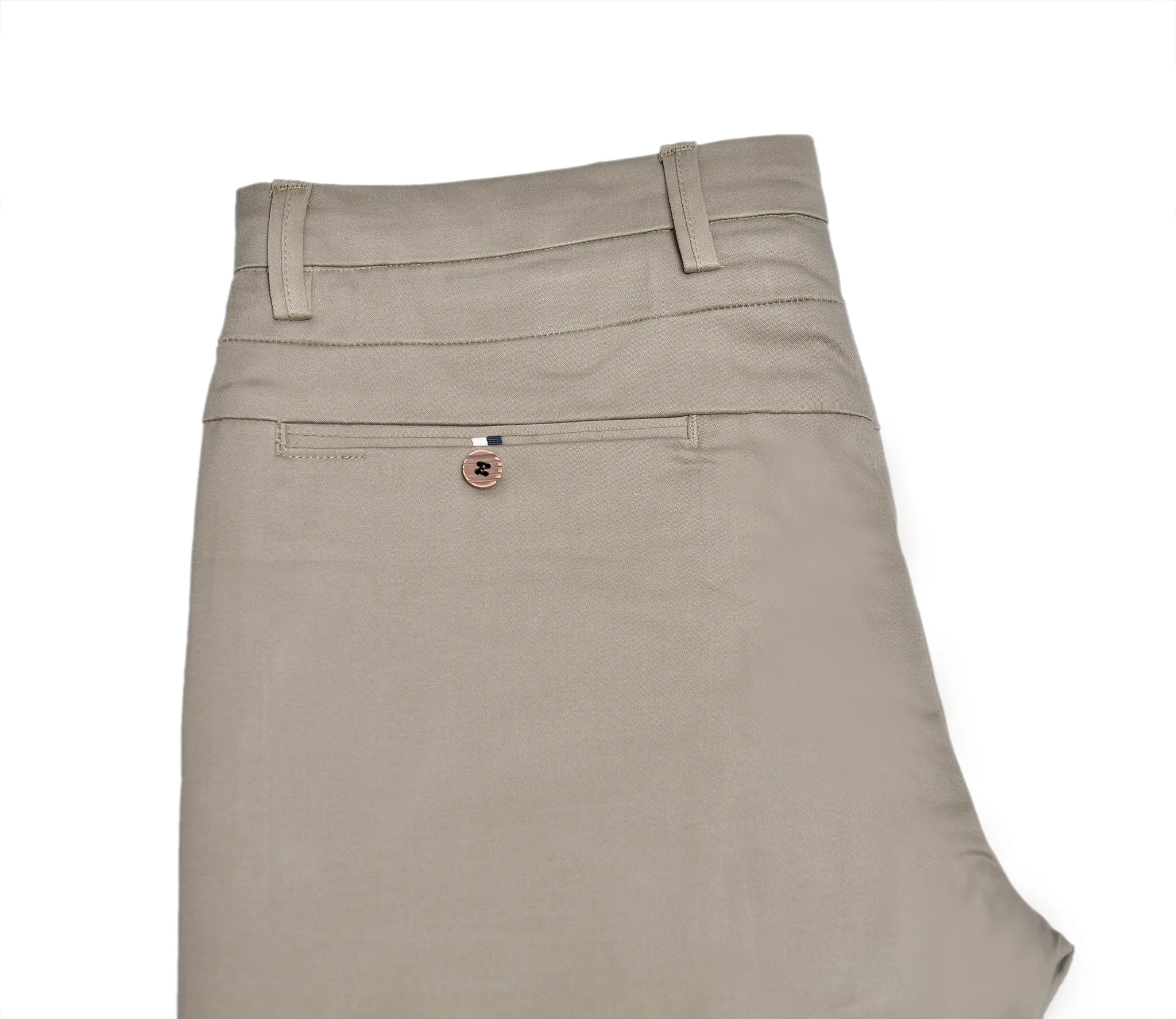 Mid Brown Cotton Chinos Pants