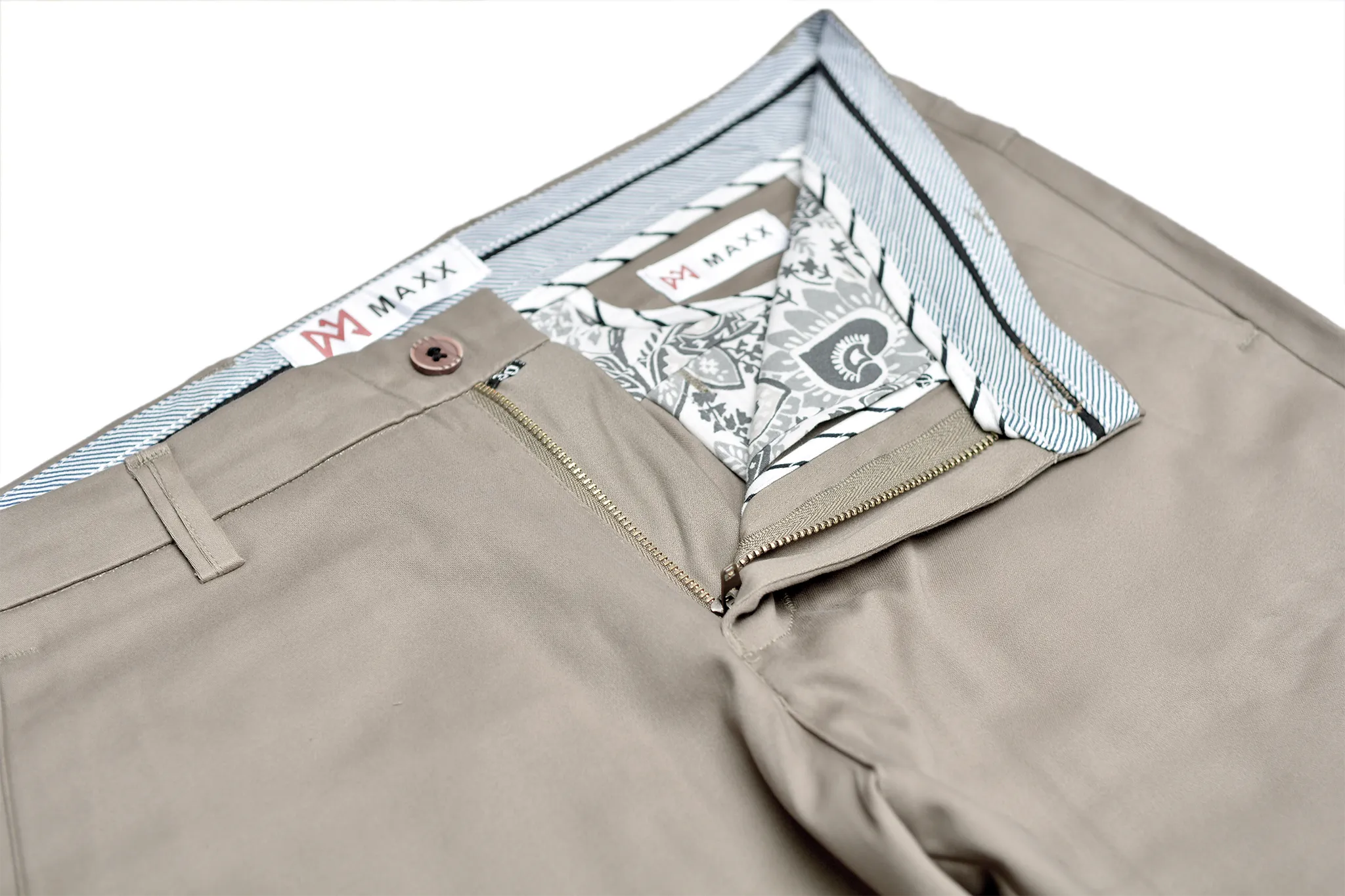 Mid Brown Cotton Chinos Pants