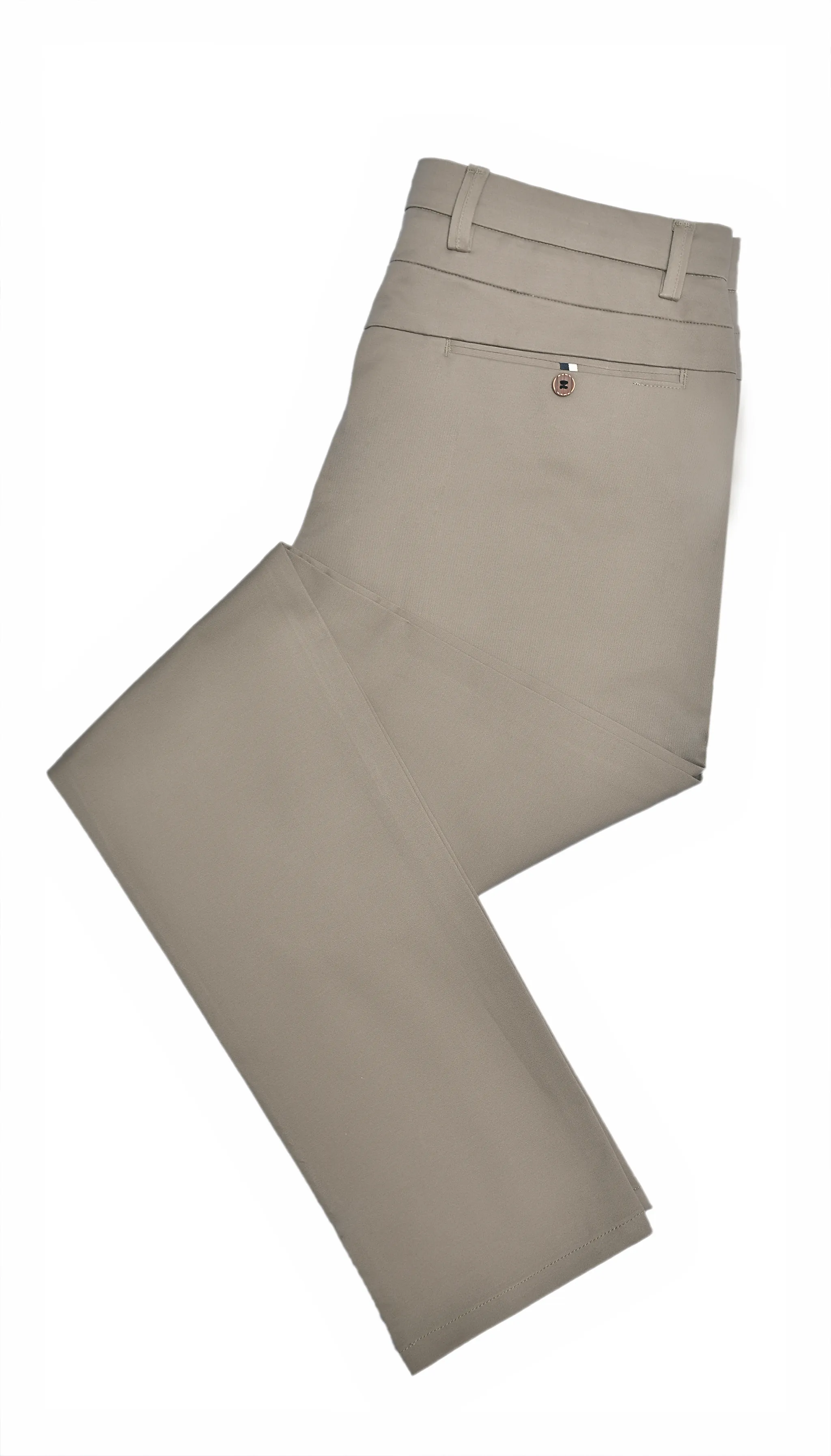 Mid Brown Cotton Chinos Pants