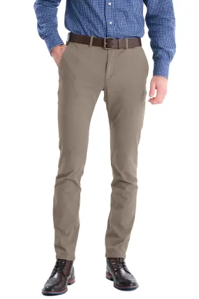 Mid Brown Cotton Chinos Pants