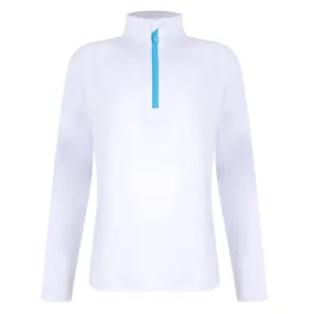 #Moroccan Morning White Half-Zip Pullover