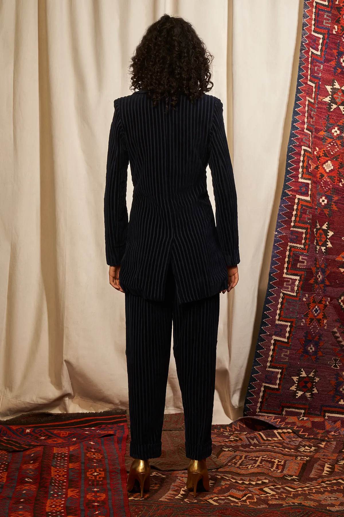 Navy Blue Corduroy Pants