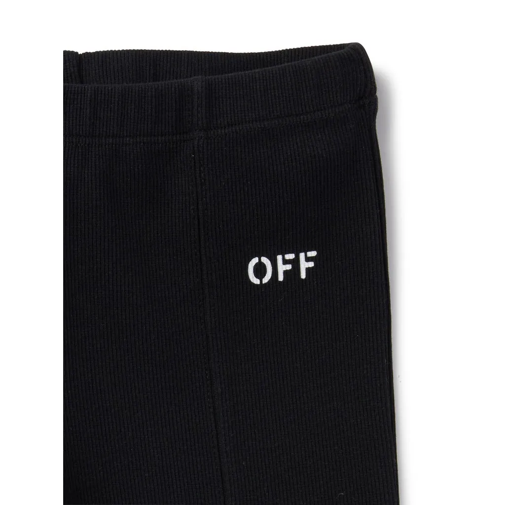 Off-White Kids OFF Stamp Clear Ribbed Pants
