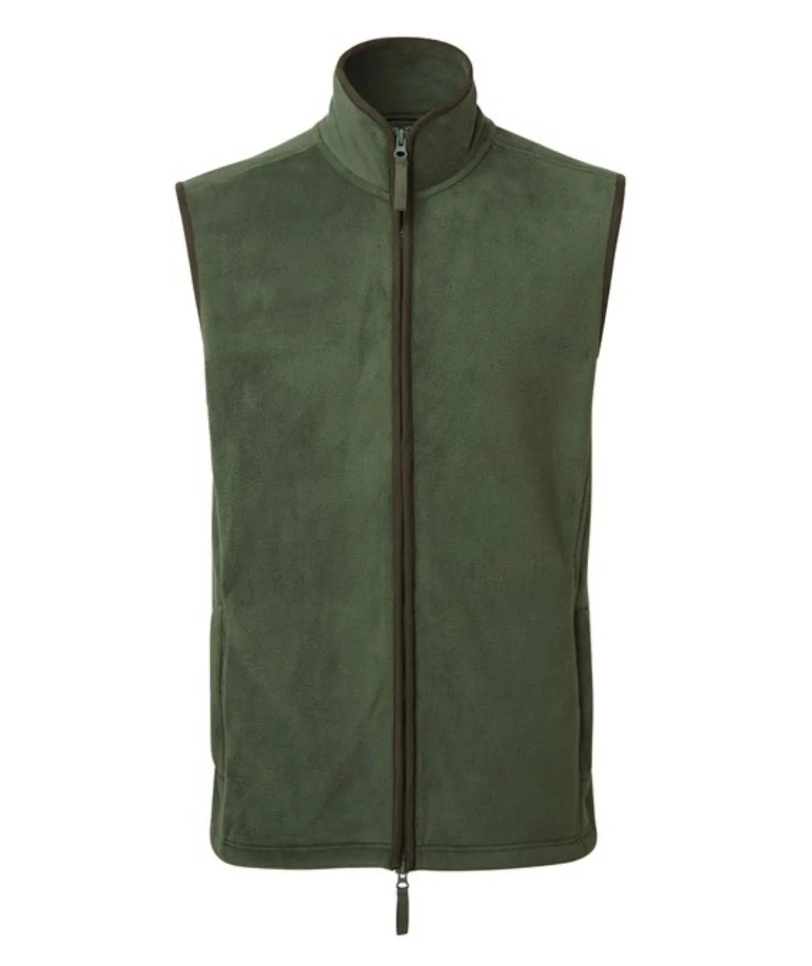 Olive n Grey Fleece Gilet