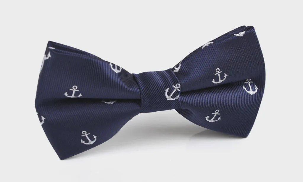 Otta the otaa navy blue anchor bow tie