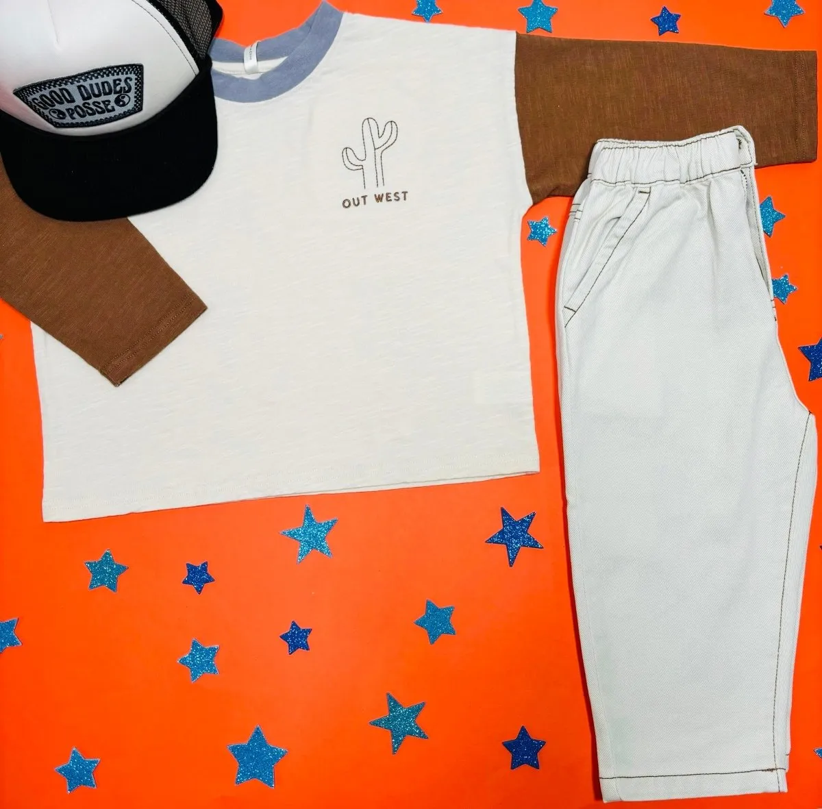 OUT WEST COLORBLOCK LONG SLEEVE TSHIRT
