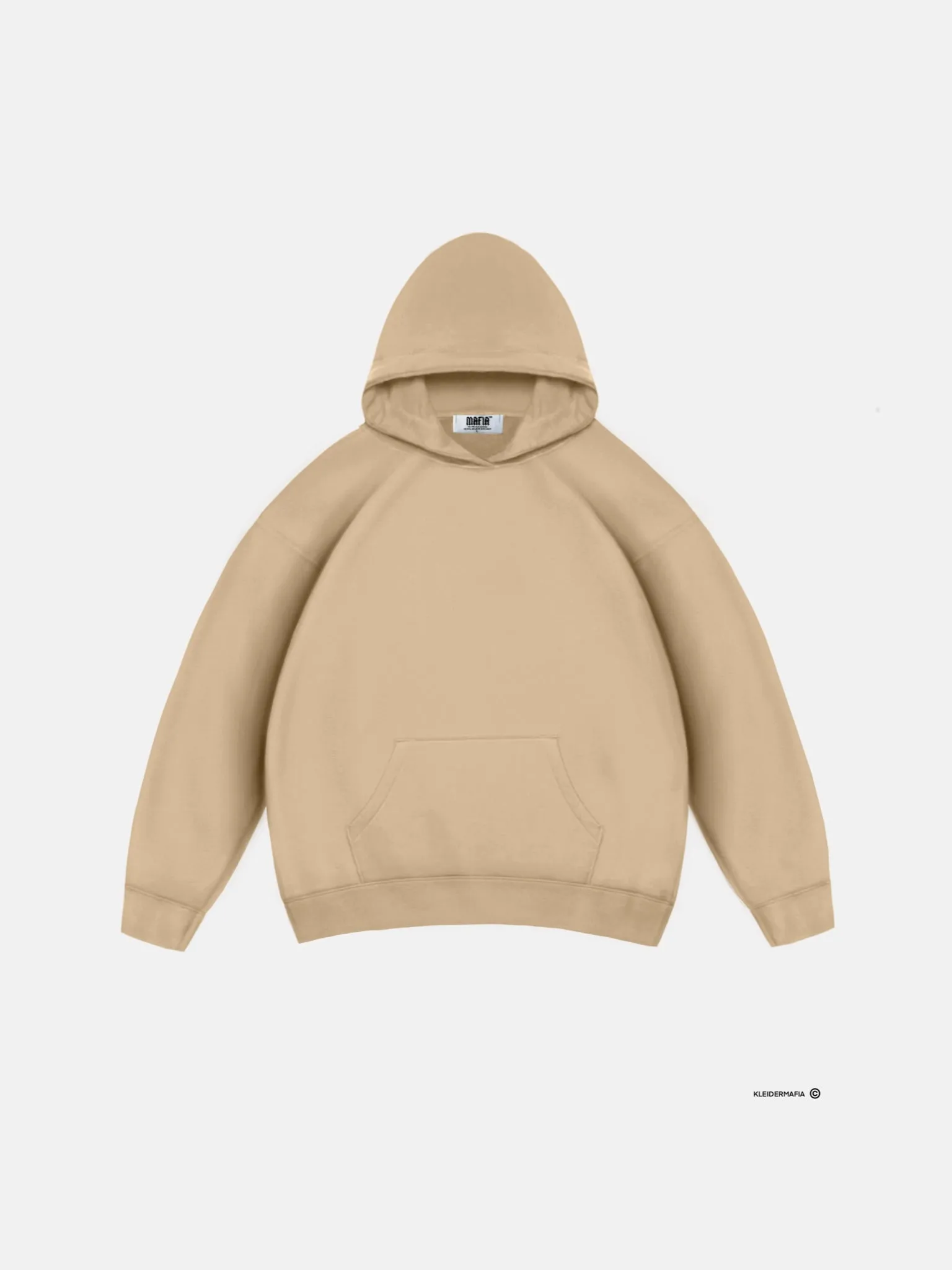 Oversize Basic Hoodie - Beige