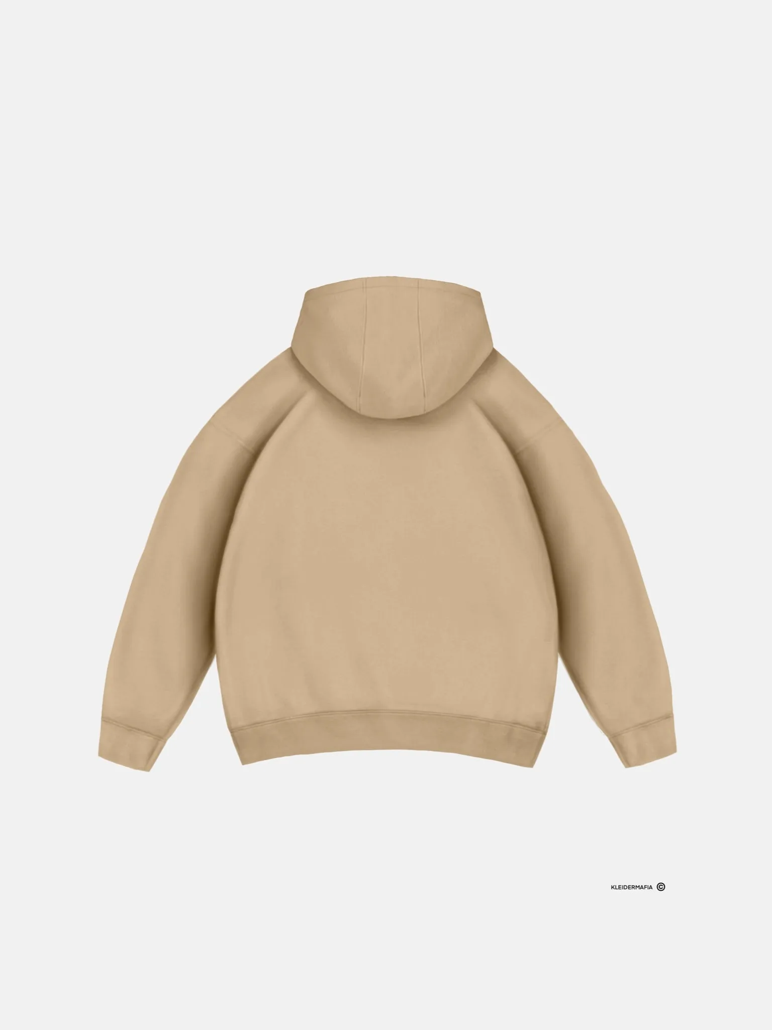 Oversize Basic Hoodie - Beige