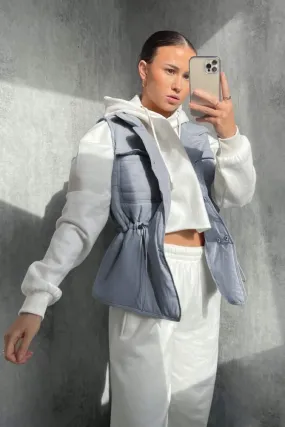 Padded Gilet Waistcoat - Steel Grey