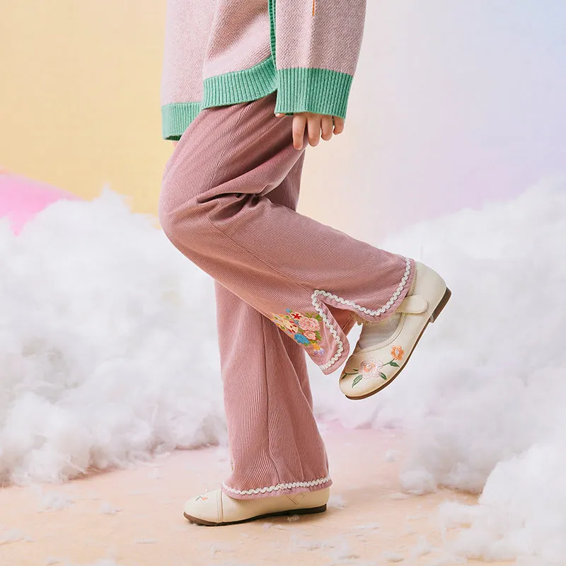 Peach Blossom Corduroy Pants