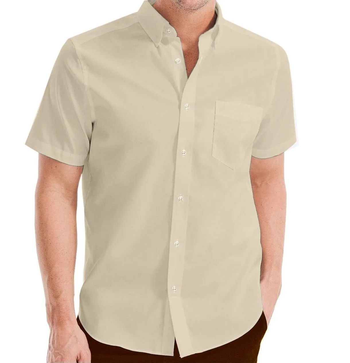 Performance Stretch - Beige - Short Sleeve