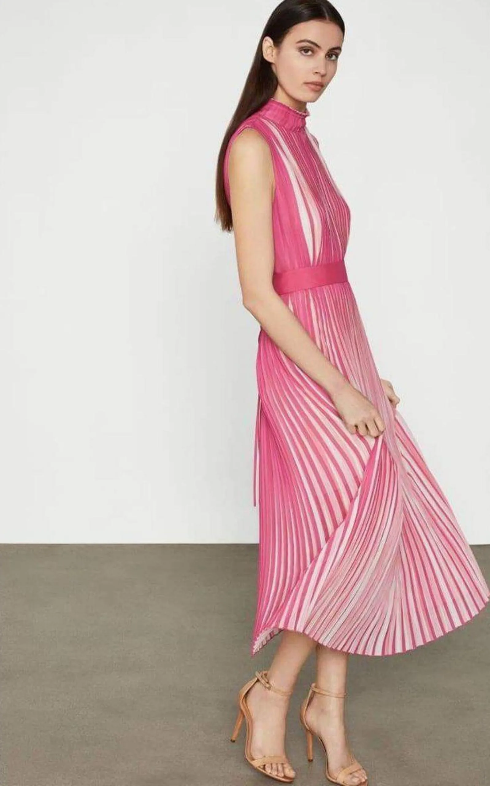 Pleated Midi Dress