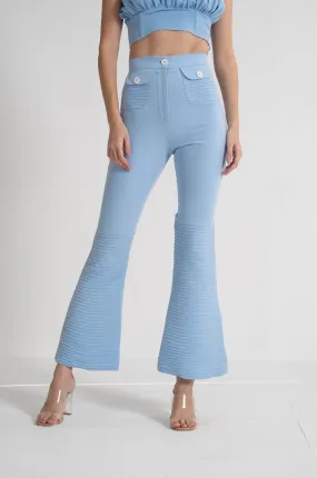 Powder Blue Pintucks Pants
