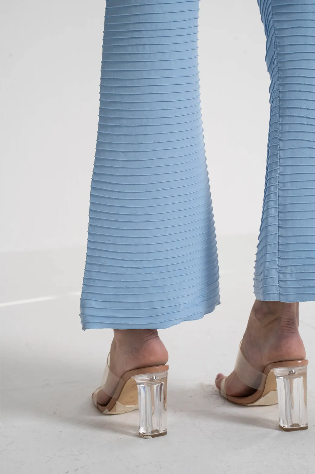 Powder Blue Pintucks Pants