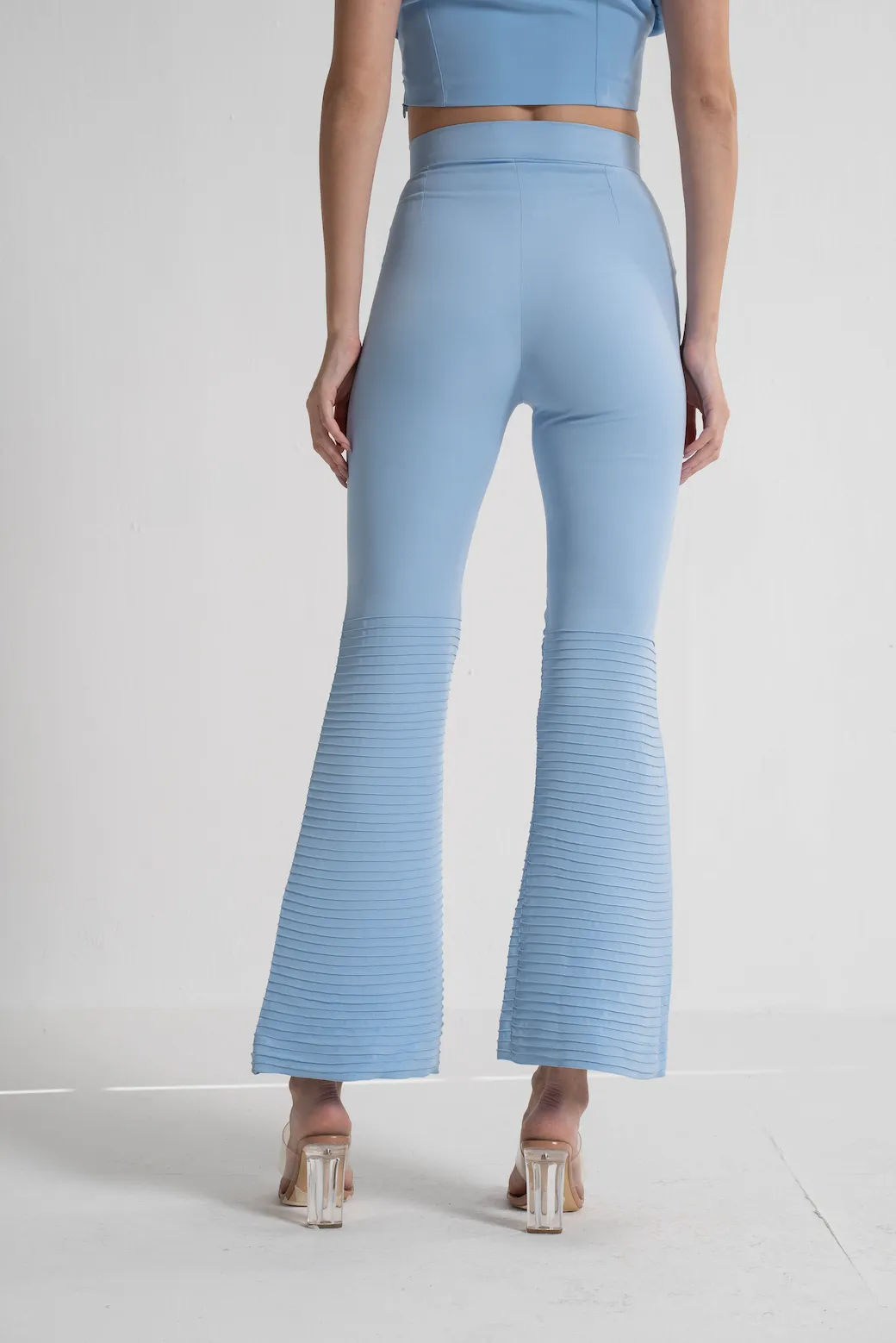 Powder Blue Pintucks Pants