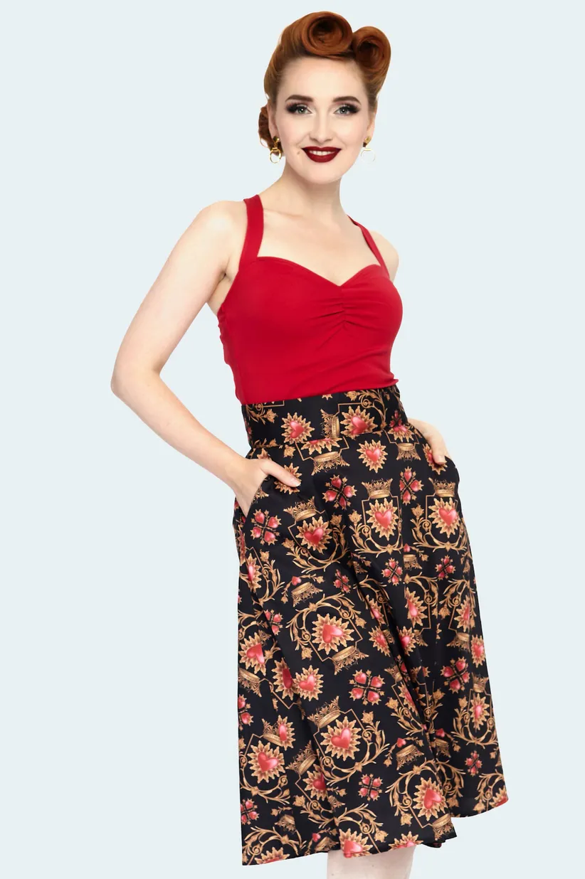 Queen of Hearts Swing Skirt