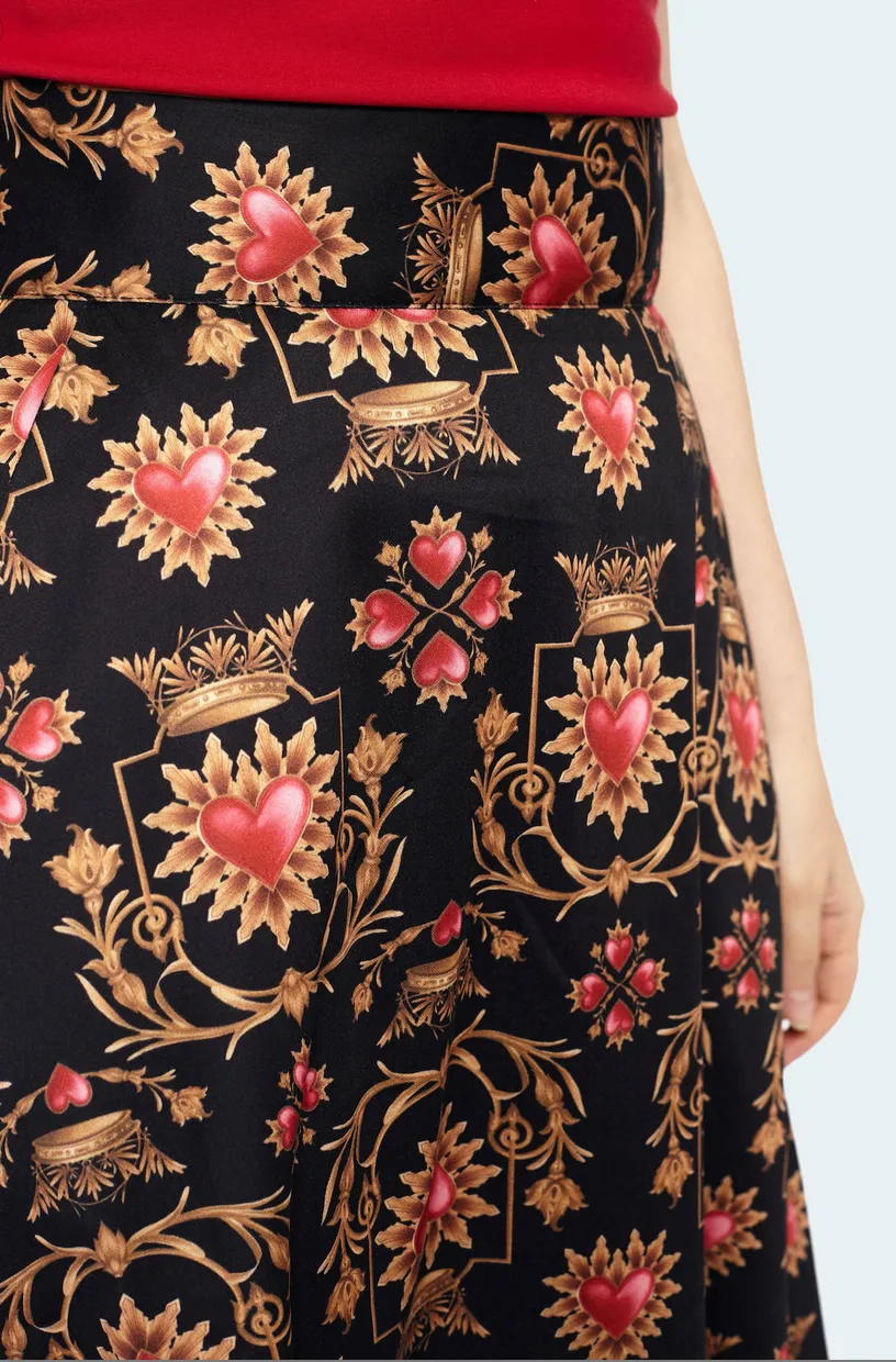 Queen of Hearts Swing Skirt