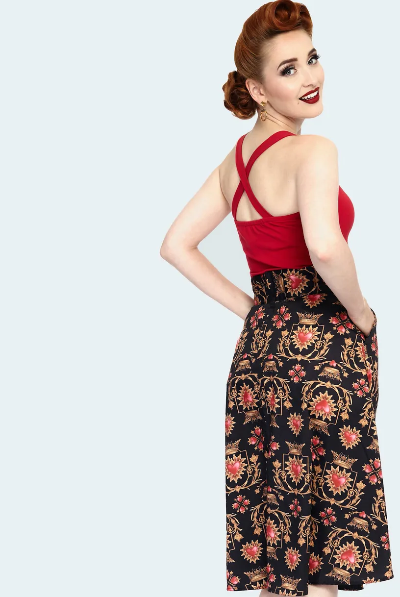 Queen of Hearts Swing Skirt