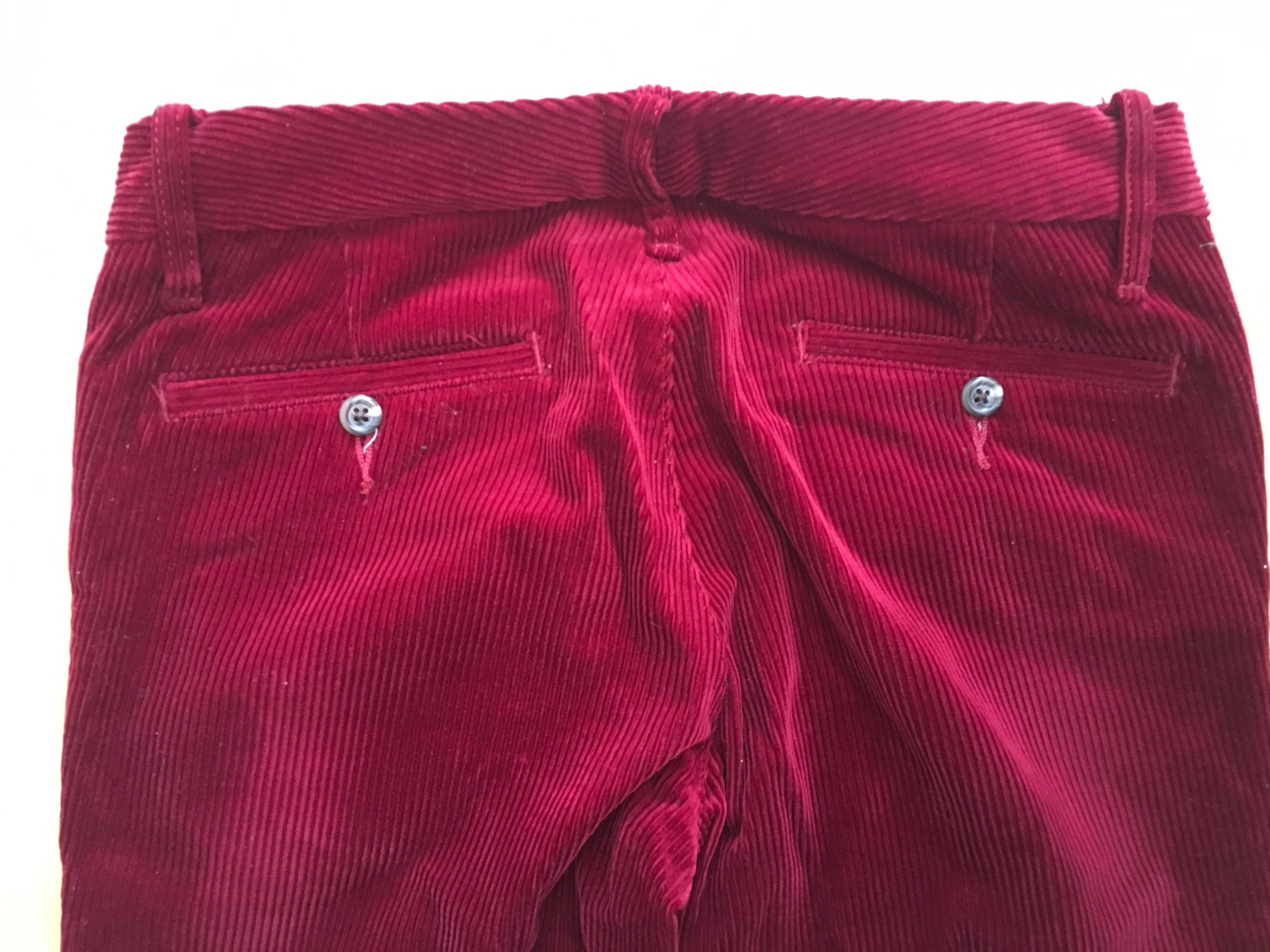 Ralph Lauren burgundy corduroy pants Skinny Trousers LADIES