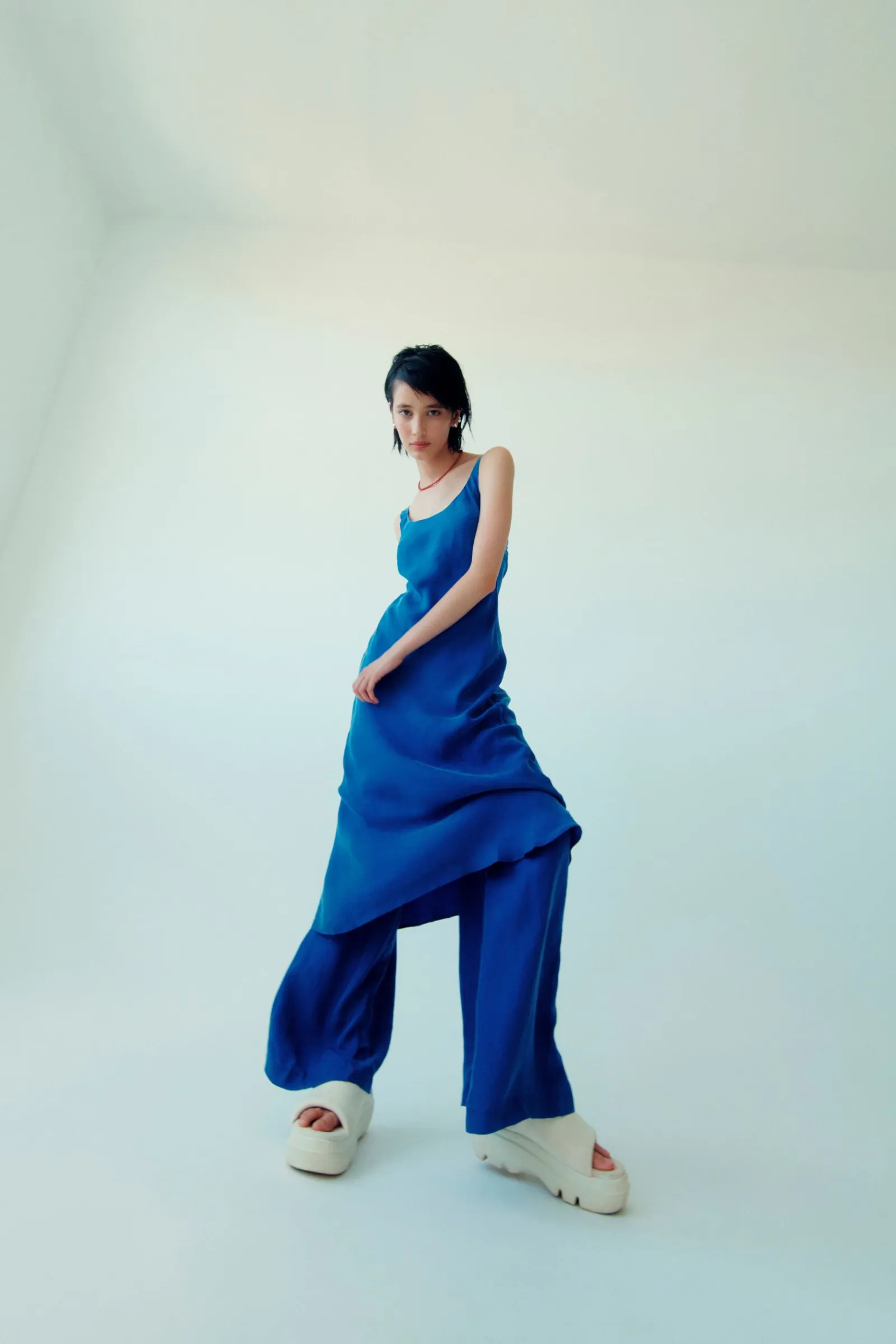 REN CUPRO SLIP DRESS