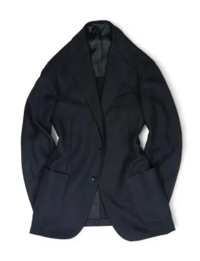 Ring Jacket - Navy Wool Balloon Sports Jacket 54 Long