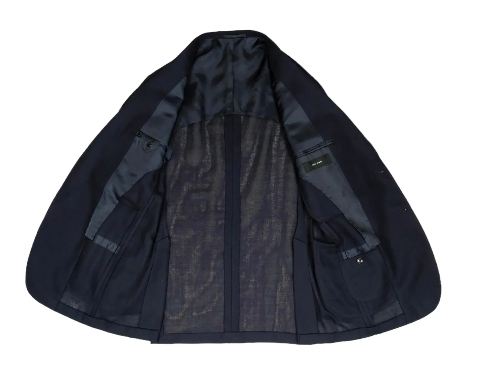 Ring Jacket - Navy Wool Balloon Sports Jacket 54 Long