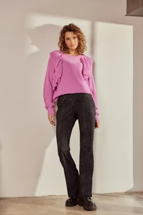 Romi broek | Black/Light Jeans Blue