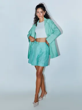 Sage Green Shacket and Shorts Set