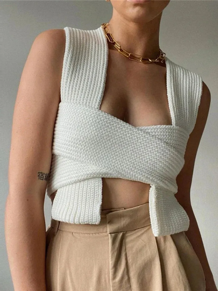 Sahara Multiway Bandage Knit Tank Top