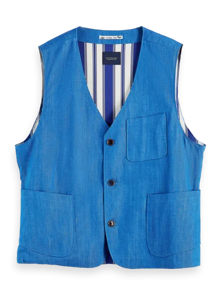 Scotch and Soda Denim Gilet - Aqua