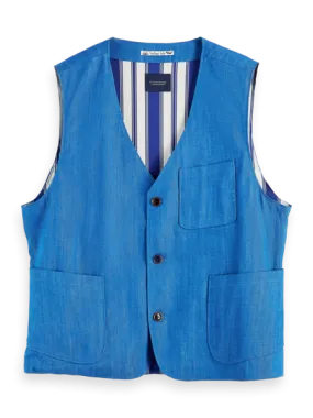 Scotch and Soda Denim Gilet - Aqua