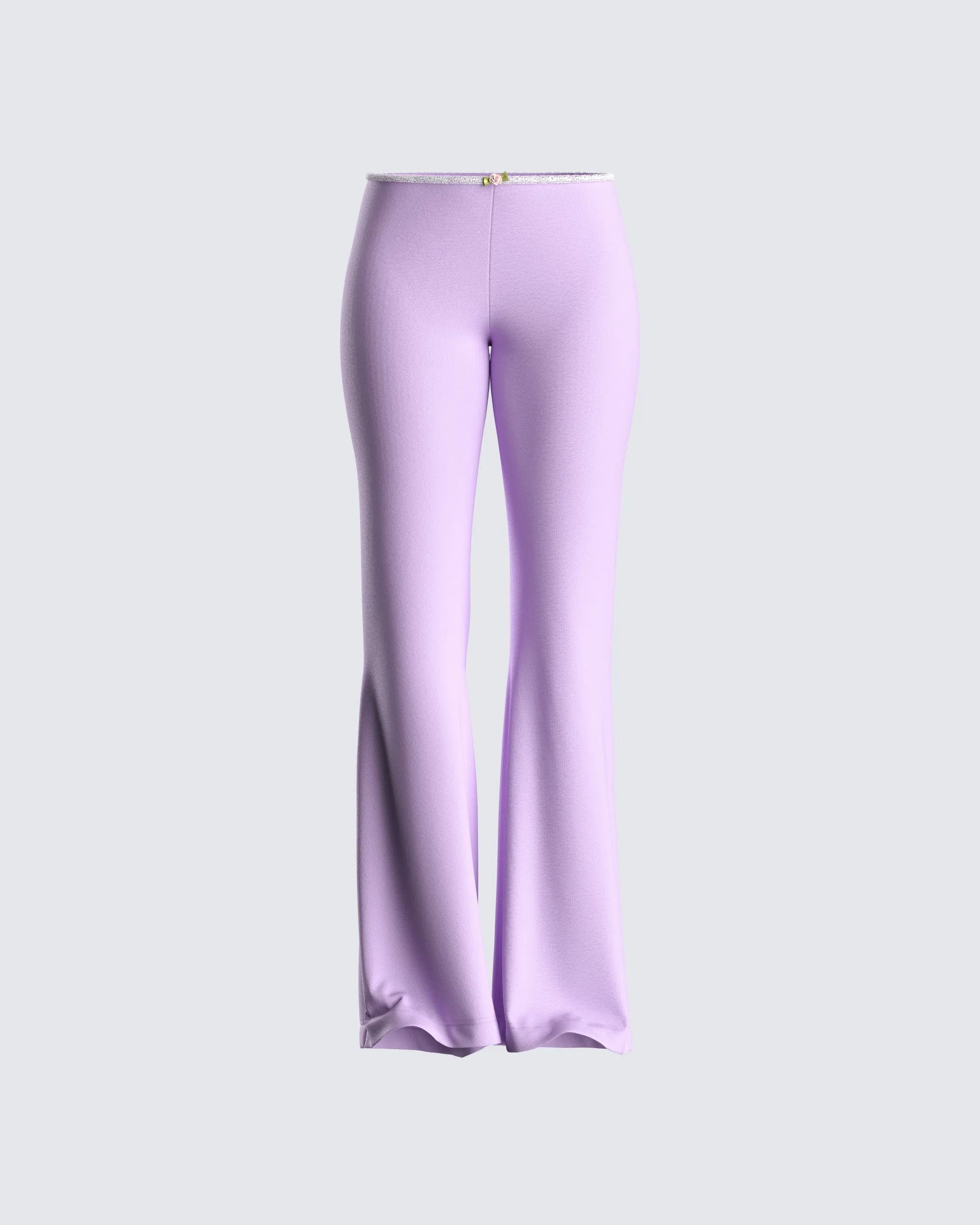 Scout Purple Rib Flared Pants